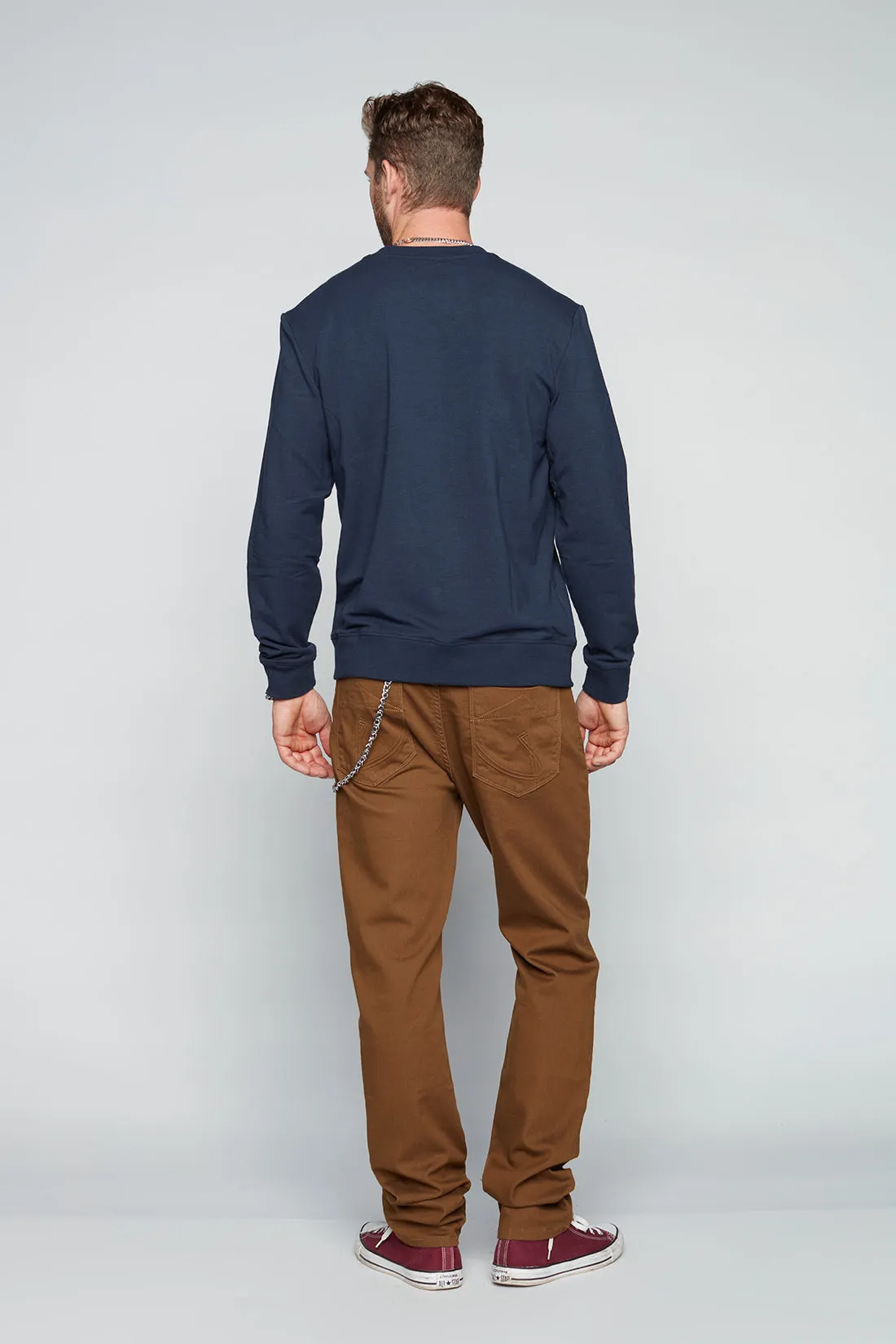 5 Pocket Straight Fit French Terry - Tobacco