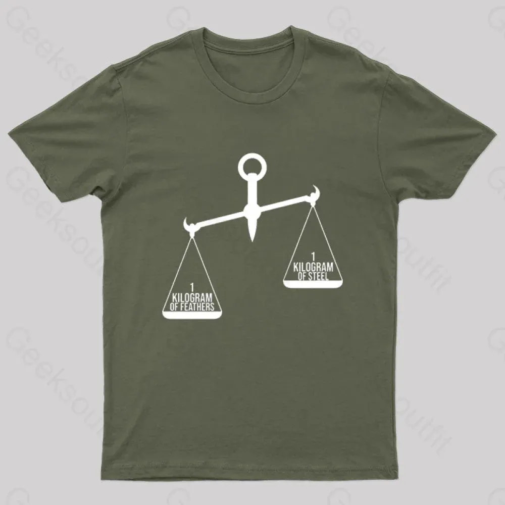 A Kilogram of Steel or A Kilogram of Feathers T-Shirt