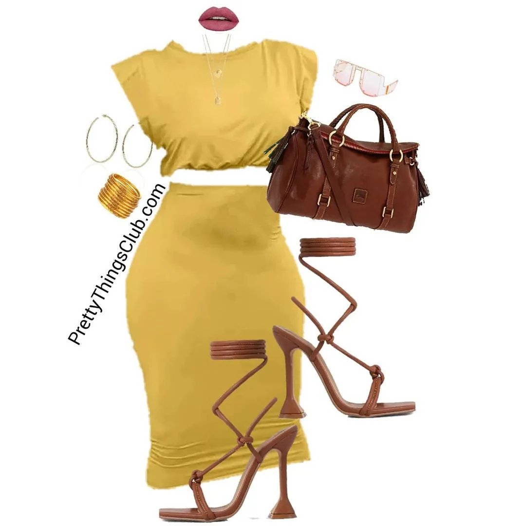 Addictive-  2 Piece Skirt Set