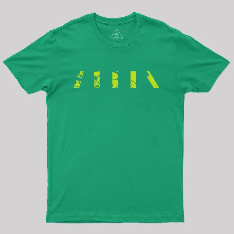 Alien Green Pattern Geek T-Shirt