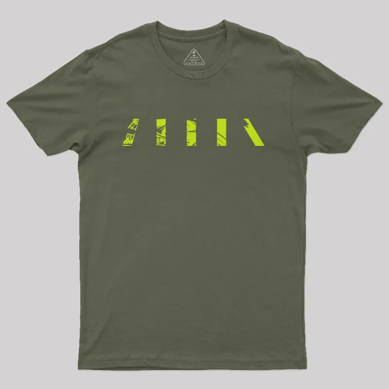 Alien Green Pattern Geek T-Shirt