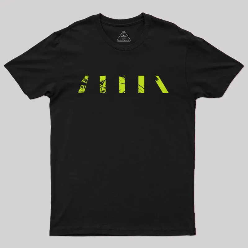 Alien Green Pattern Geek T-Shirt