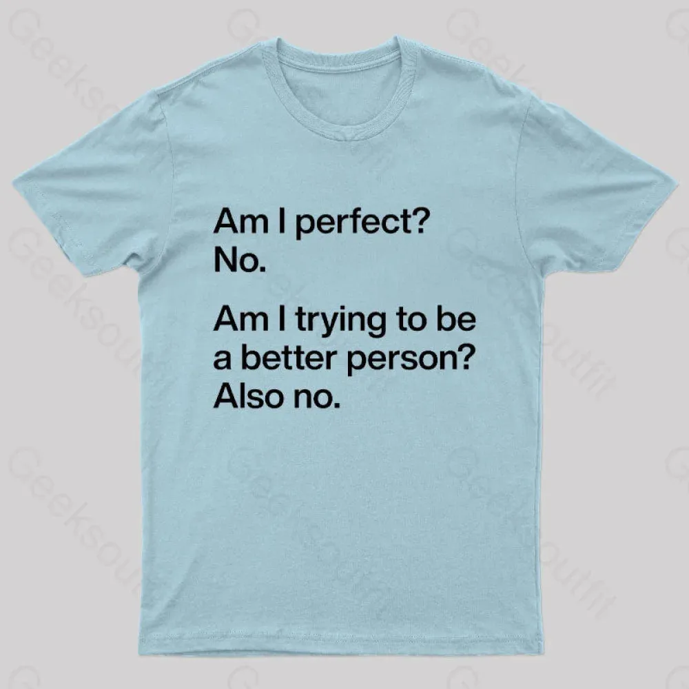 Am I Perfect No Geek T-Shirt