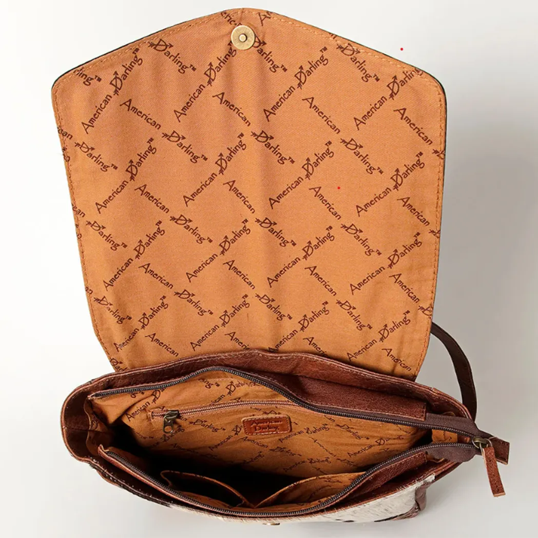 American Darling Brown Tooled leather & Cowhide Backpack