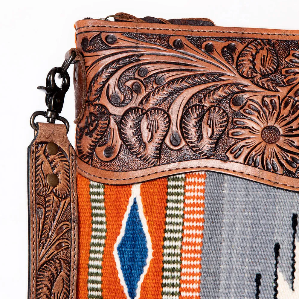 American Darling Gray Aztec Fringe Purse