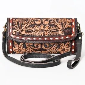 American Darling Hand Tooled Buck Stitch Purse