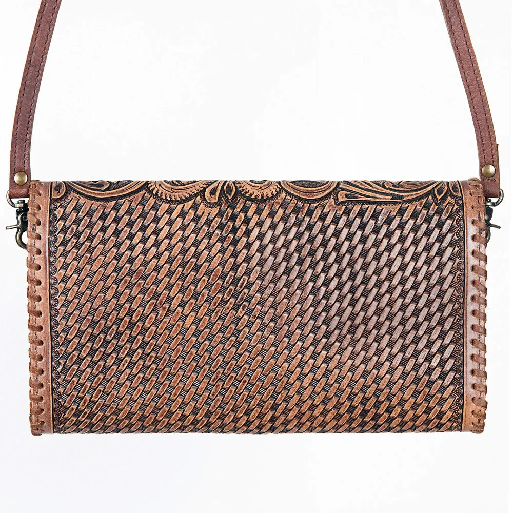 American Darling Tooled Leather Clutch