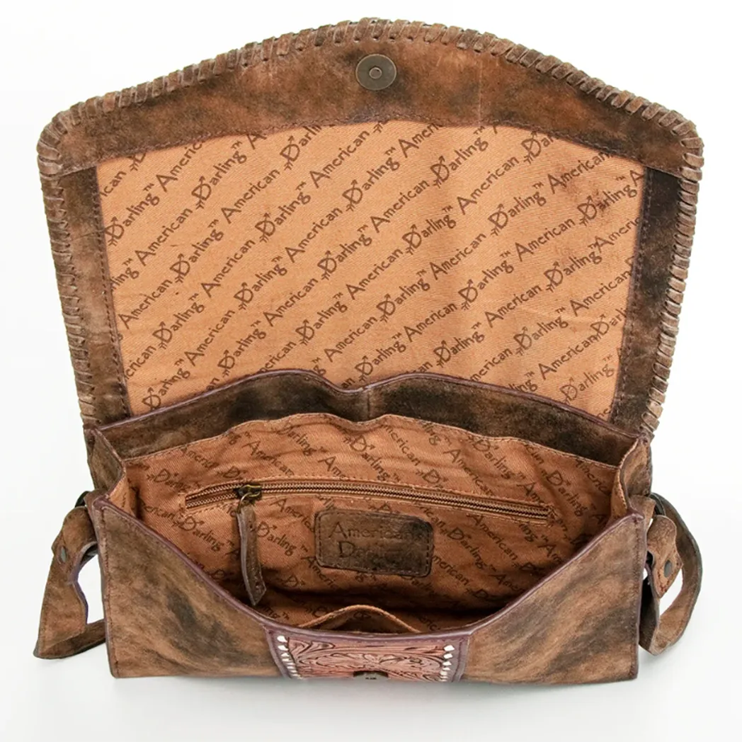 American Darling Tooled Leather Handbag