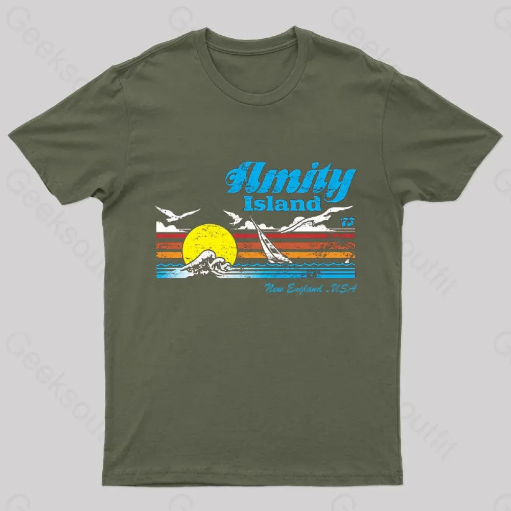 Amity Island Vintage Nerd T-Shirt