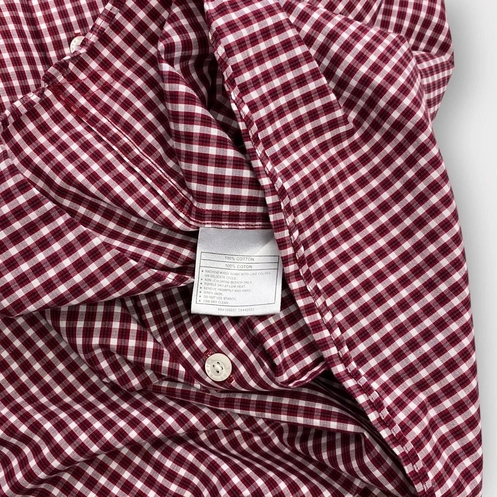 Ariat Mens Button-Down L/s Dress Shirt | XL | Red Plaid | Wrinkle-Free | EUC