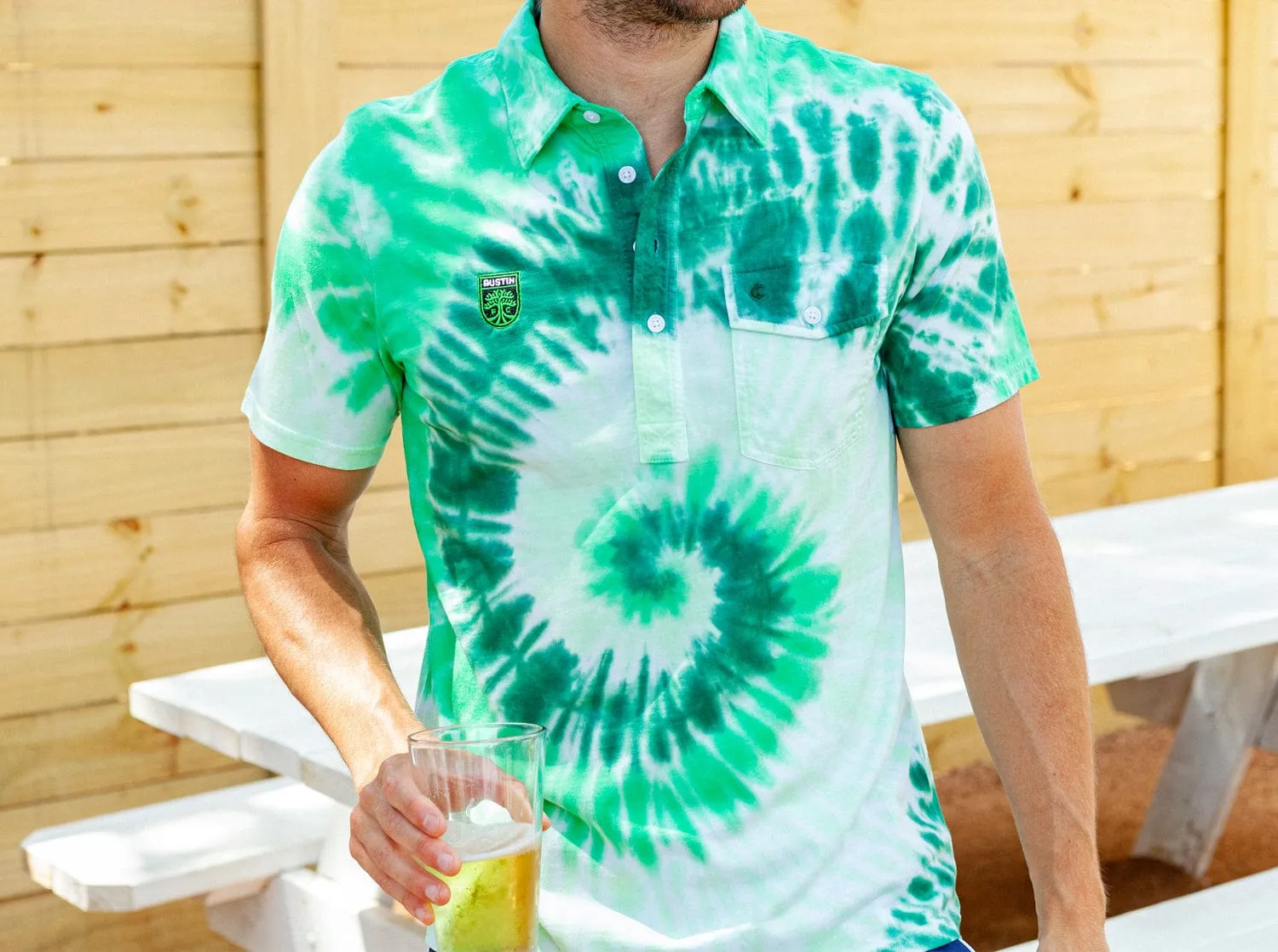 Austin FC - Classic Players Shirt - Badge - Verde Tie-Dye