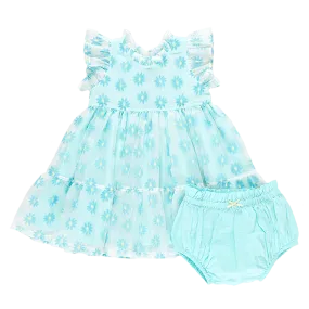 Baby Girls Jennifer Dress Set - Blue Daisy