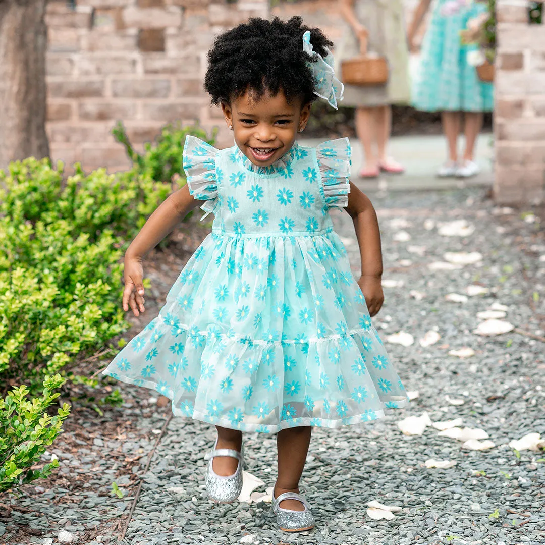 Baby Girls Jennifer Dress Set - Blue Daisy