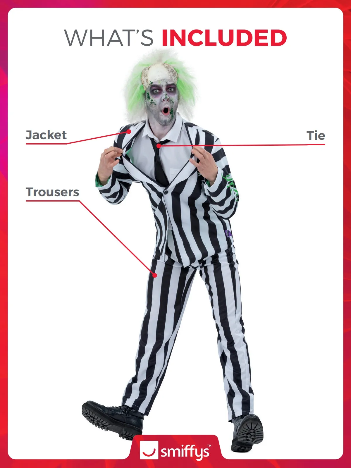 Beetlejuice Mens Costume