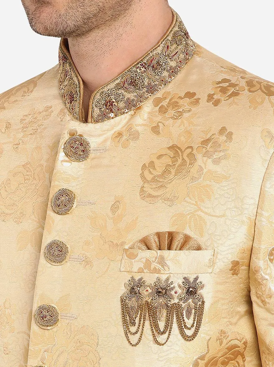 Beige Sherwani | Azania