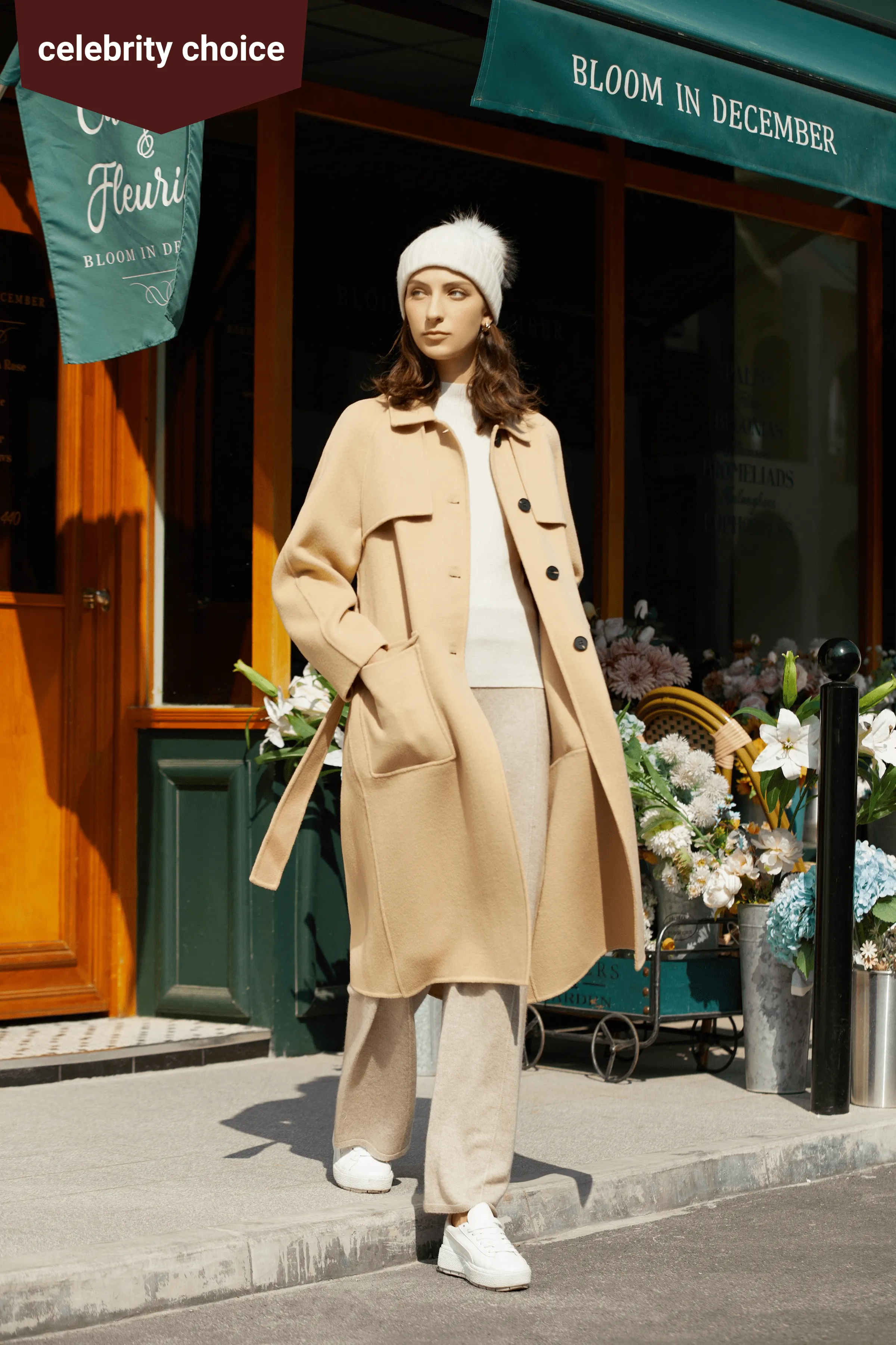 Beige Wool Coat