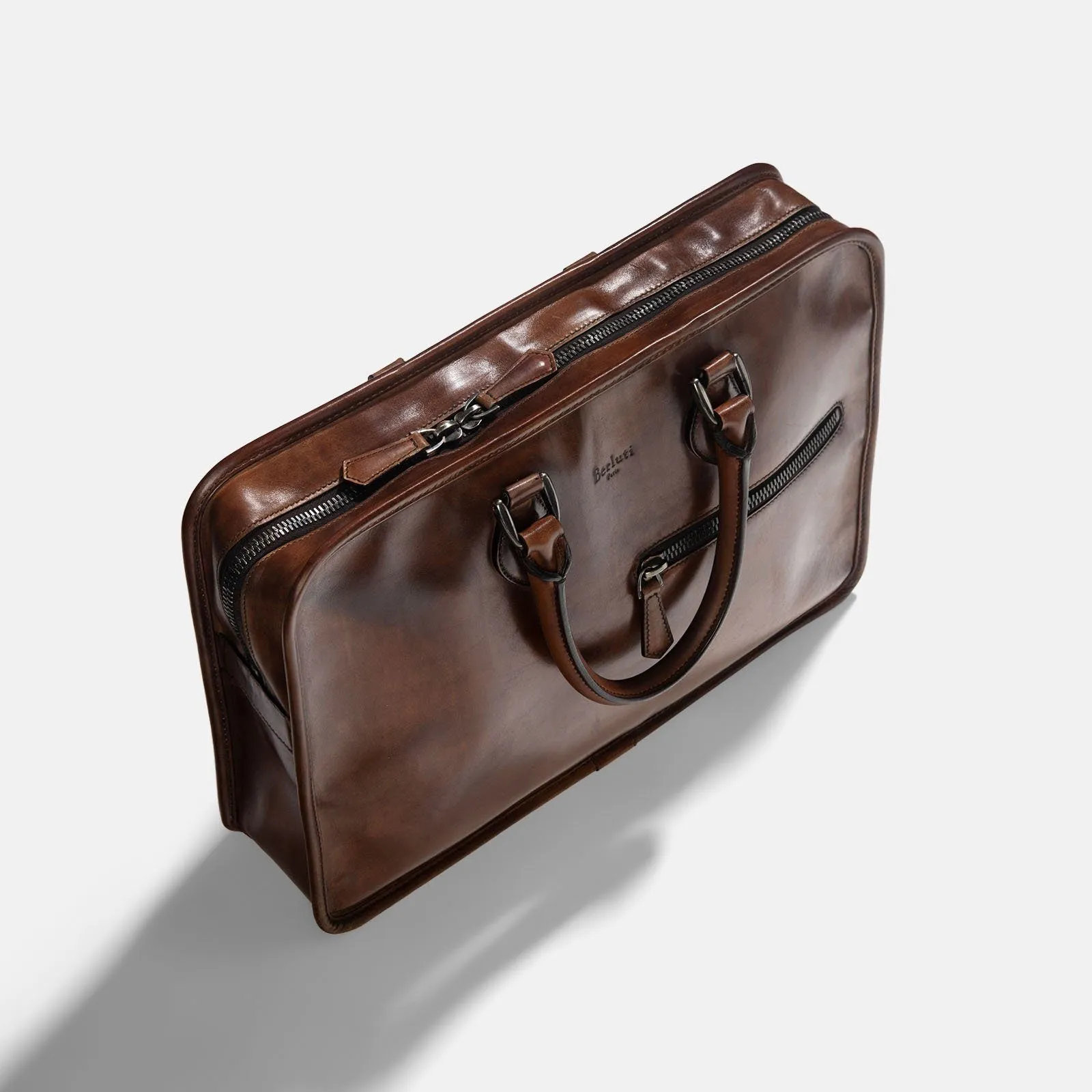 Berluti Un Jour Briefcase Venezia Brown