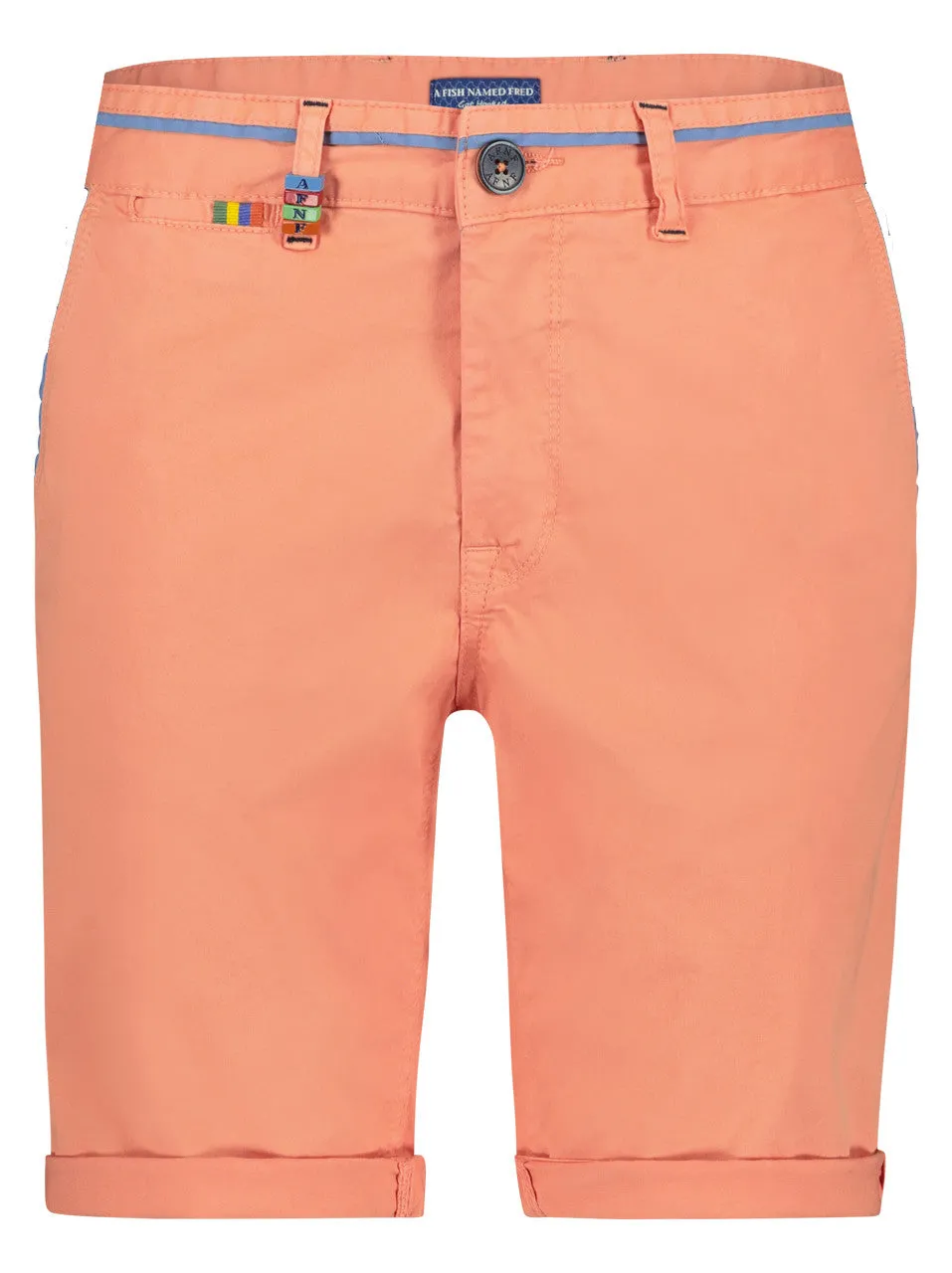 Bermuda Peached Twill Short - Burnt Coral