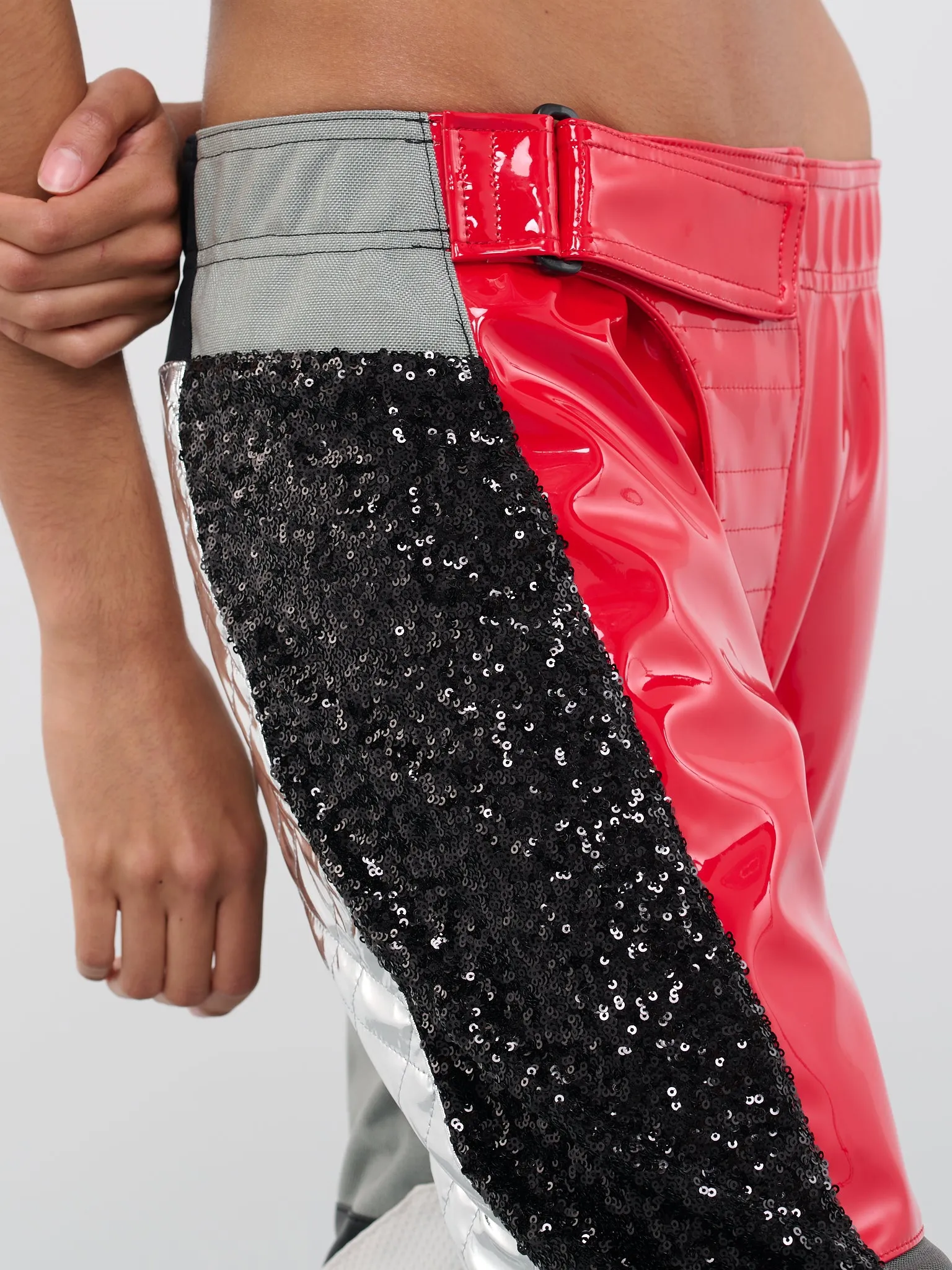 Biker Pants (JK-P008-051-RED-BLACK)