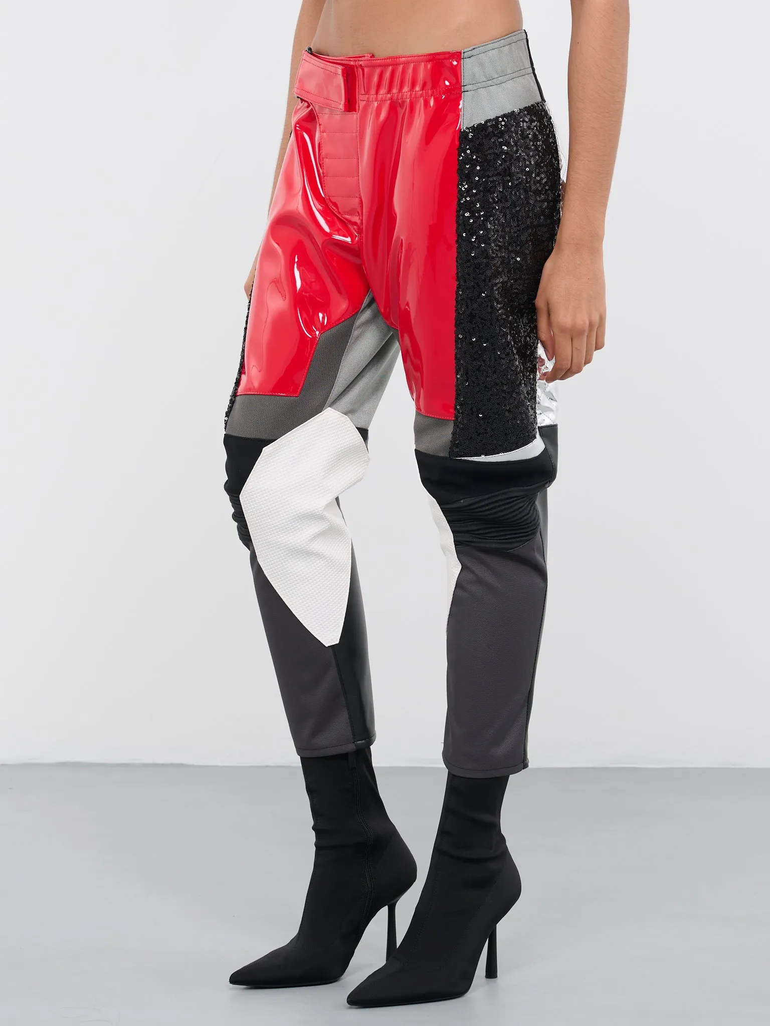 Biker Pants (JK-P008-051-RED-BLACK)