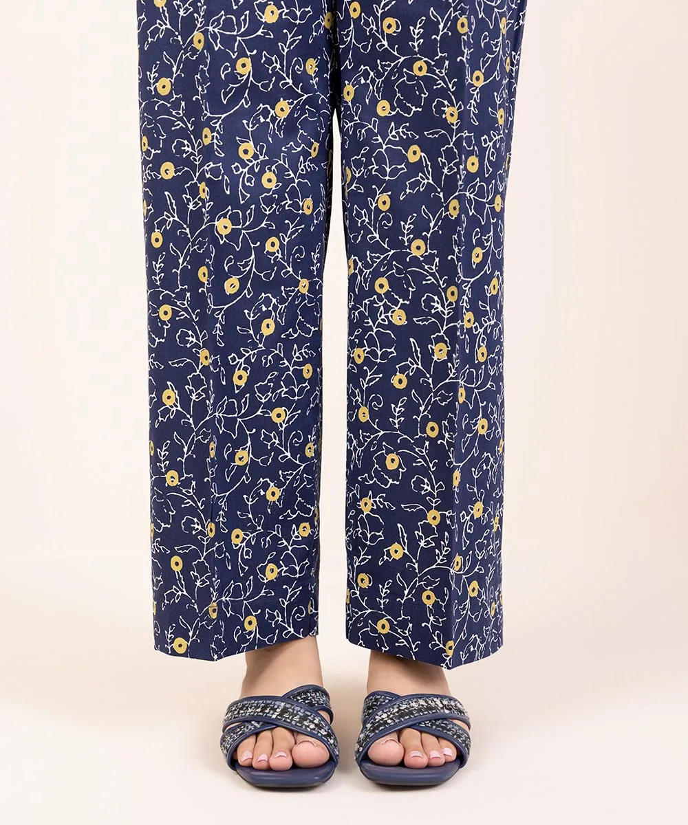 Block Printed Straight Pants