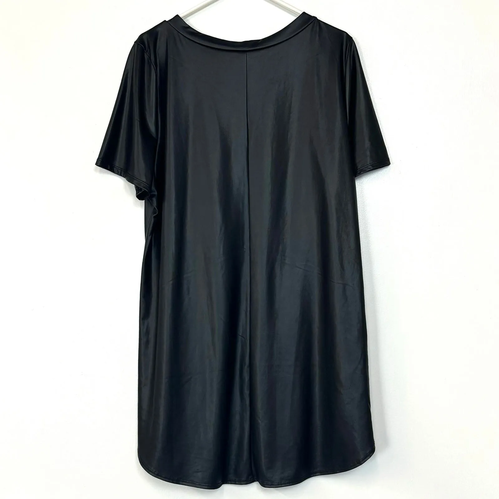 Blush | Womens PU S/s Mini-Dress | Color: Black | Size: L* | Pre-Owned