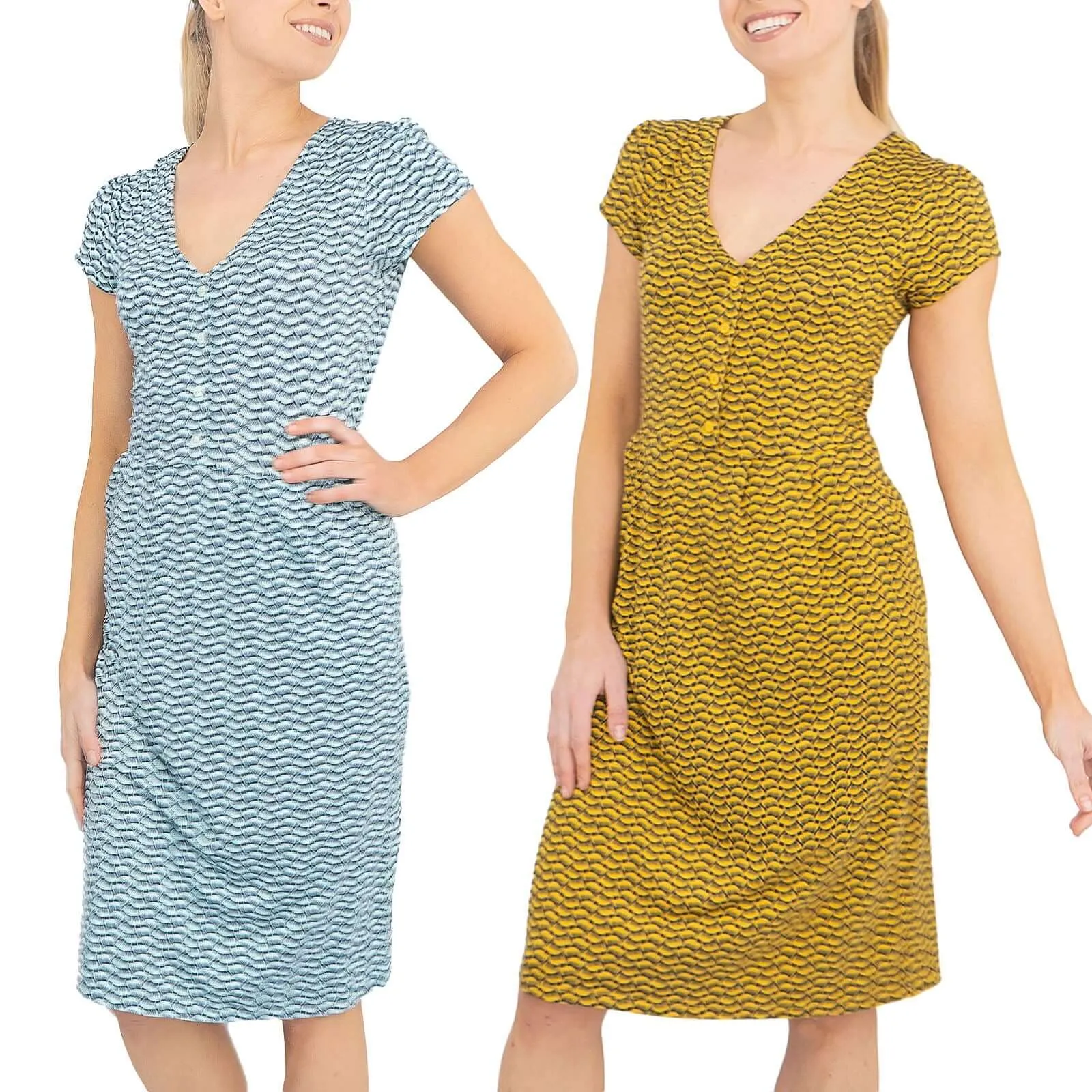 Boden Alberta Tuscan Sun Short Sleeve Jersey Dresses