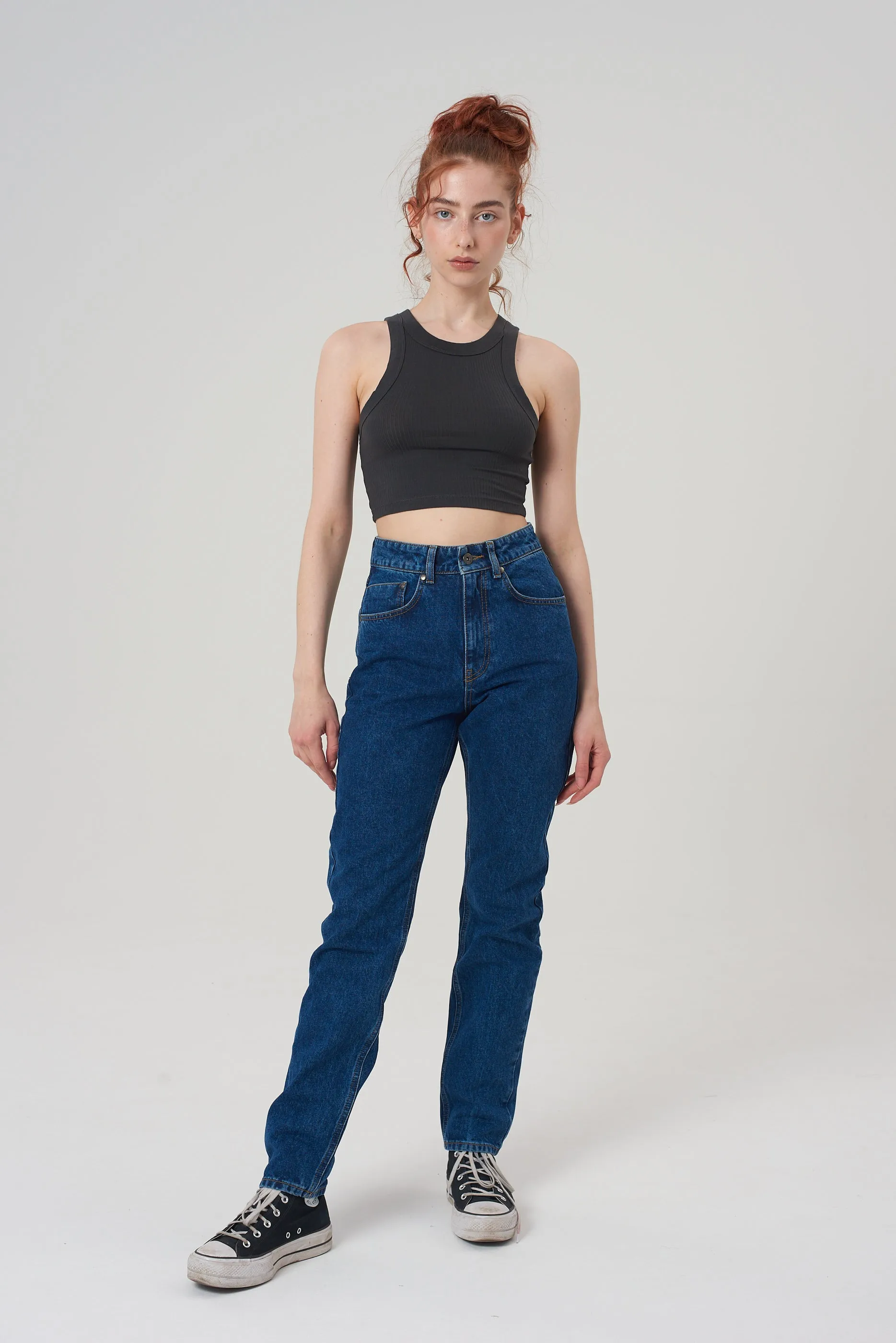 Butt cut jeans - indigo