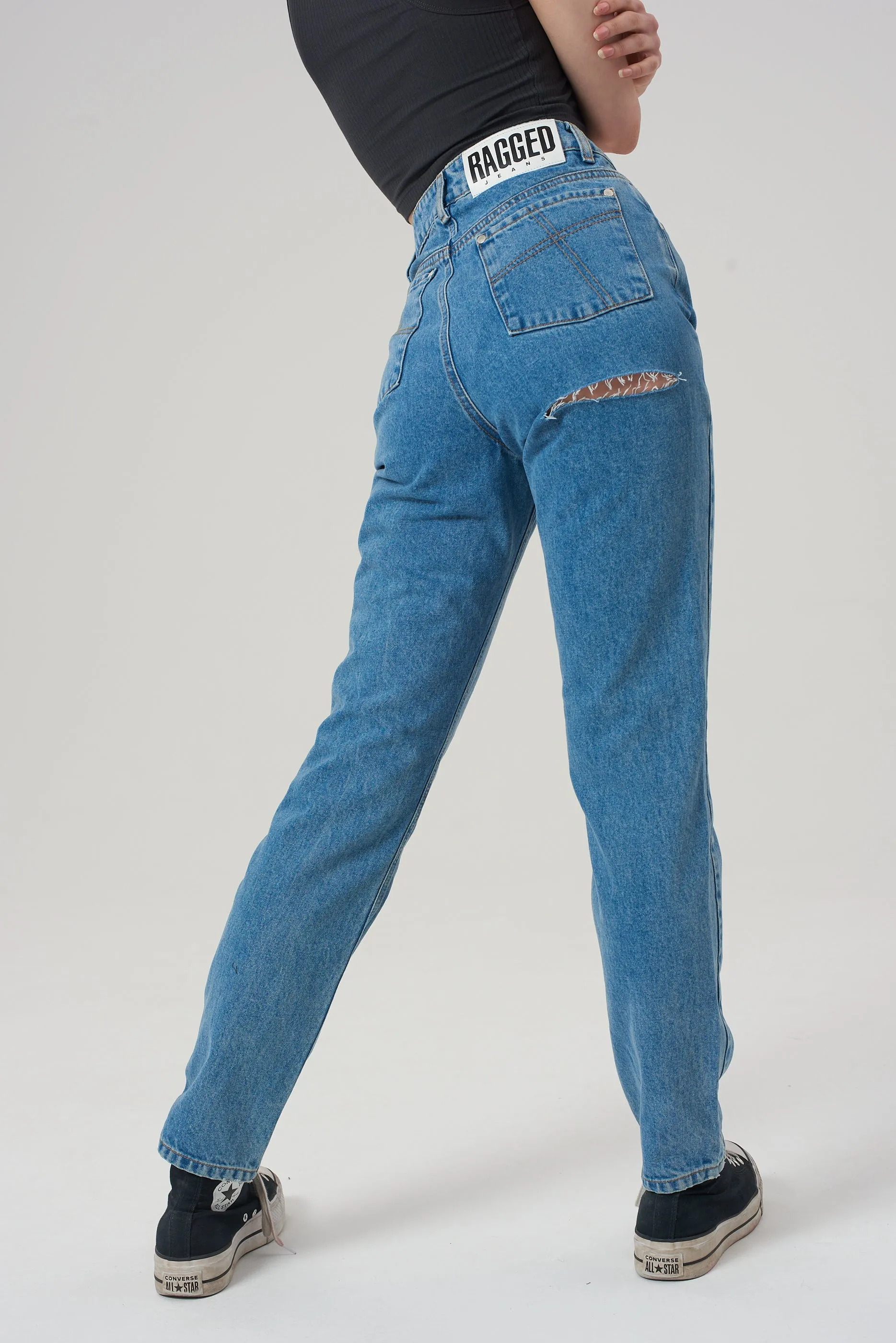 Butt cut jeans - light blue