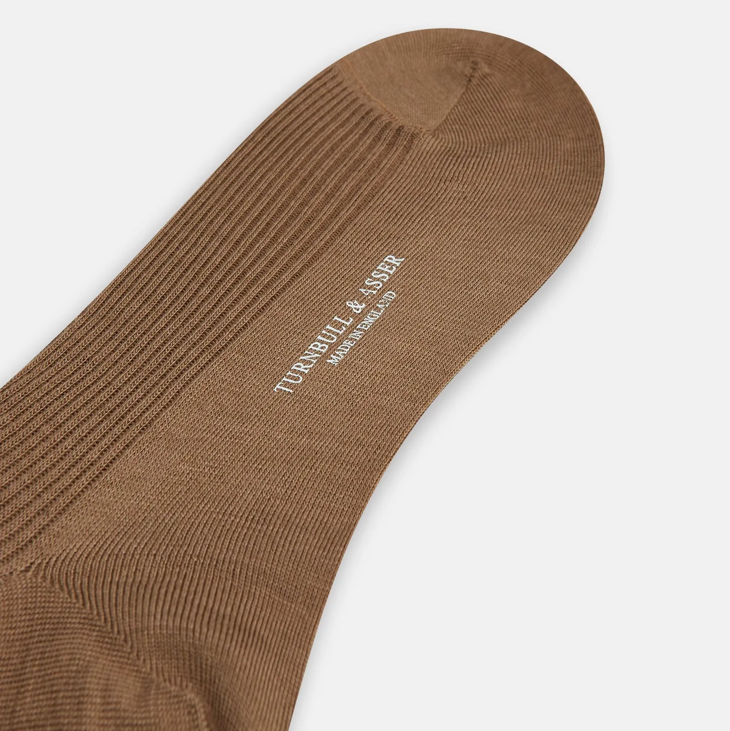 Camel Mid-Length Merino Socks