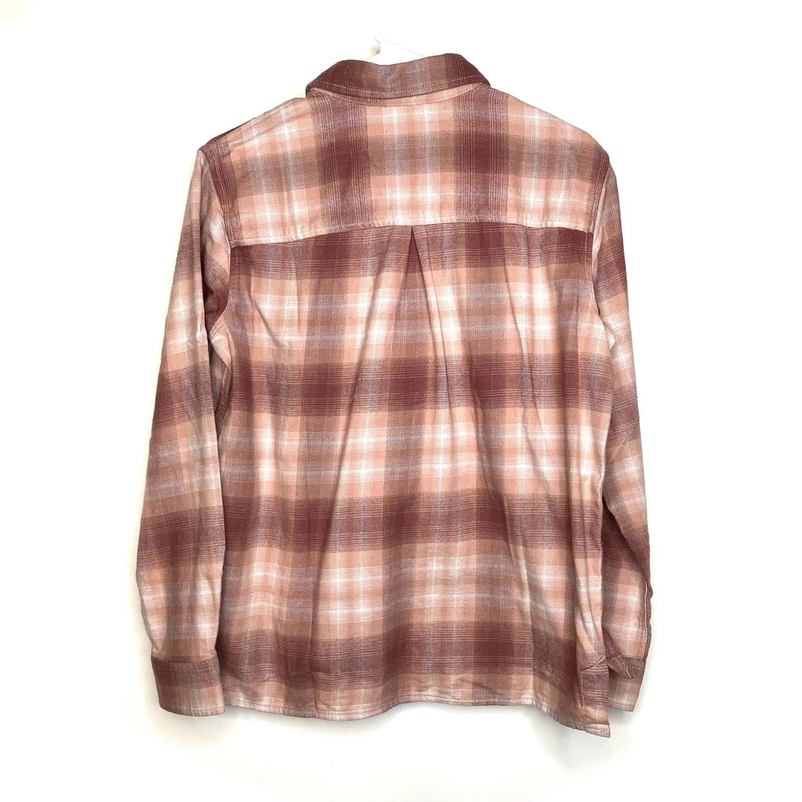 Carhartt Shirt Womens Size S (4-6) Beige Button-Up Long Sleeve Plaid Rugged Flex NWT