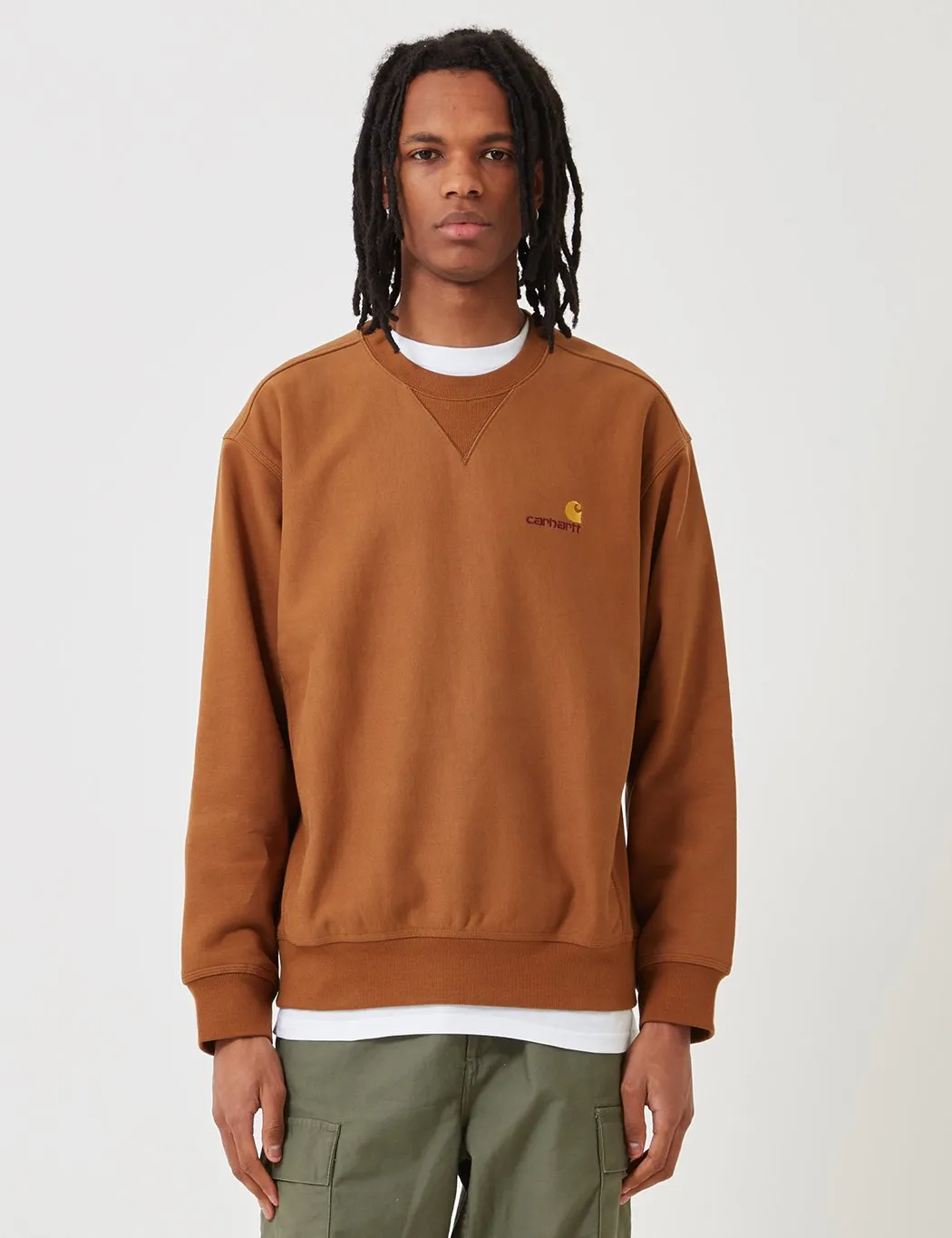 Carhartt-WIP American Script Sweatshirt - Hamilton Brown