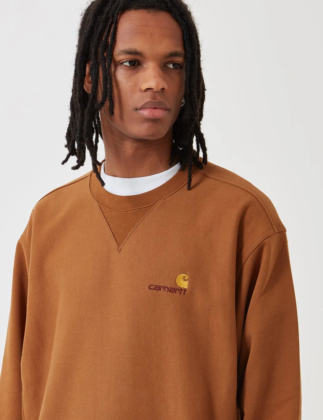 Carhartt-WIP American Script Sweatshirt - Hamilton Brown