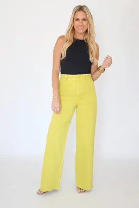 Cassidy Straight Leg Jean- Lemon Squeeze  (FINAL SALE)