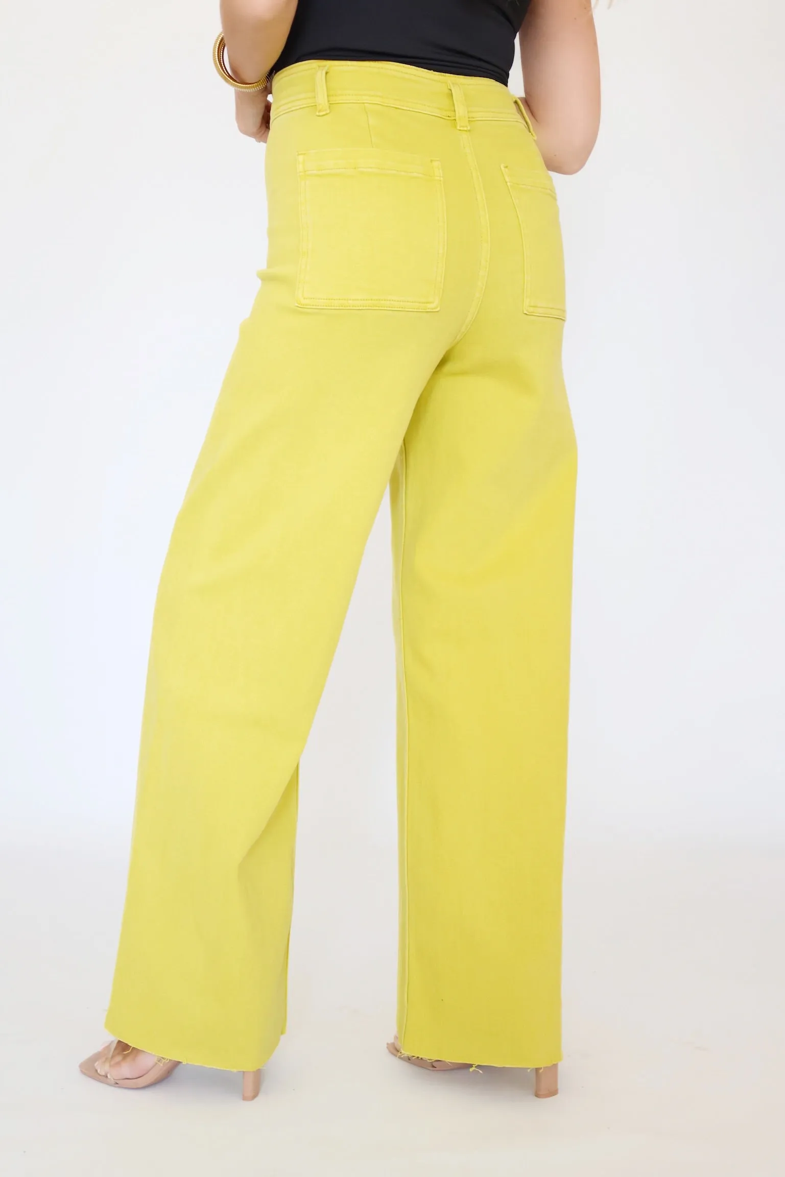 Cassidy Straight Leg Jean- Lemon Squeeze  (FINAL SALE)