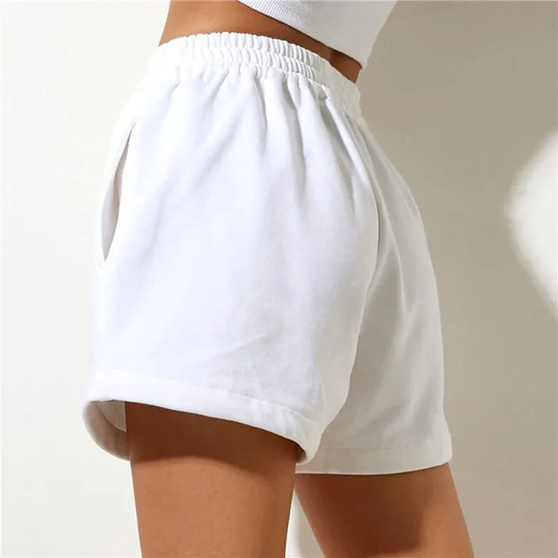 Casual Solid Color Sweat Shorts