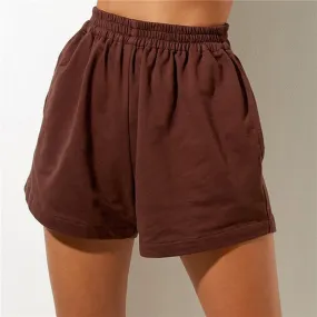 Casual Solid Color Sweat Shorts