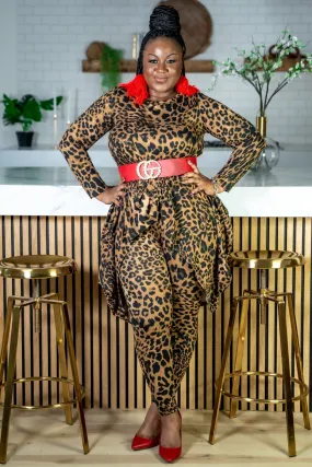 Cheetah Girl Leopard Two piece Set