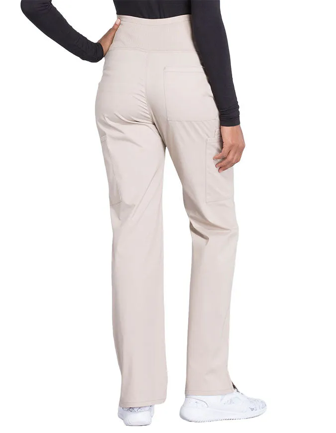 Cherokee Workwear Professionals Maternity Knit Waist Straight Leg Tall Pant