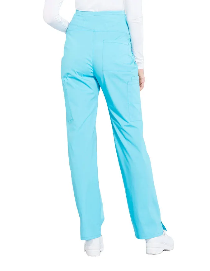 Cherokee Workwear Professionals Maternity Knit Waist Straight Leg Tall Pant