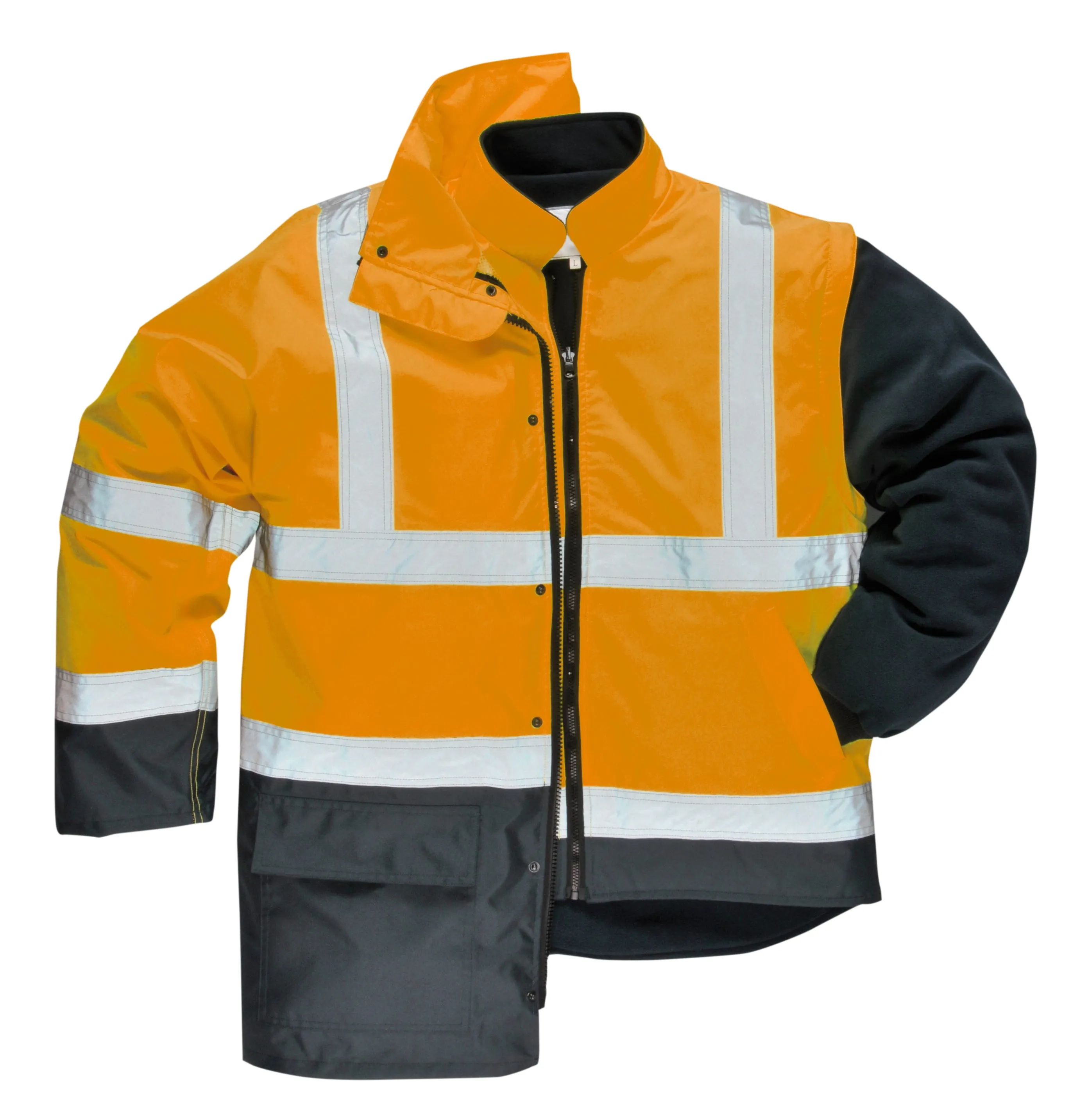 Class 3 Portwest Orange Hi-Vis Executive 5-in-1 Jacket