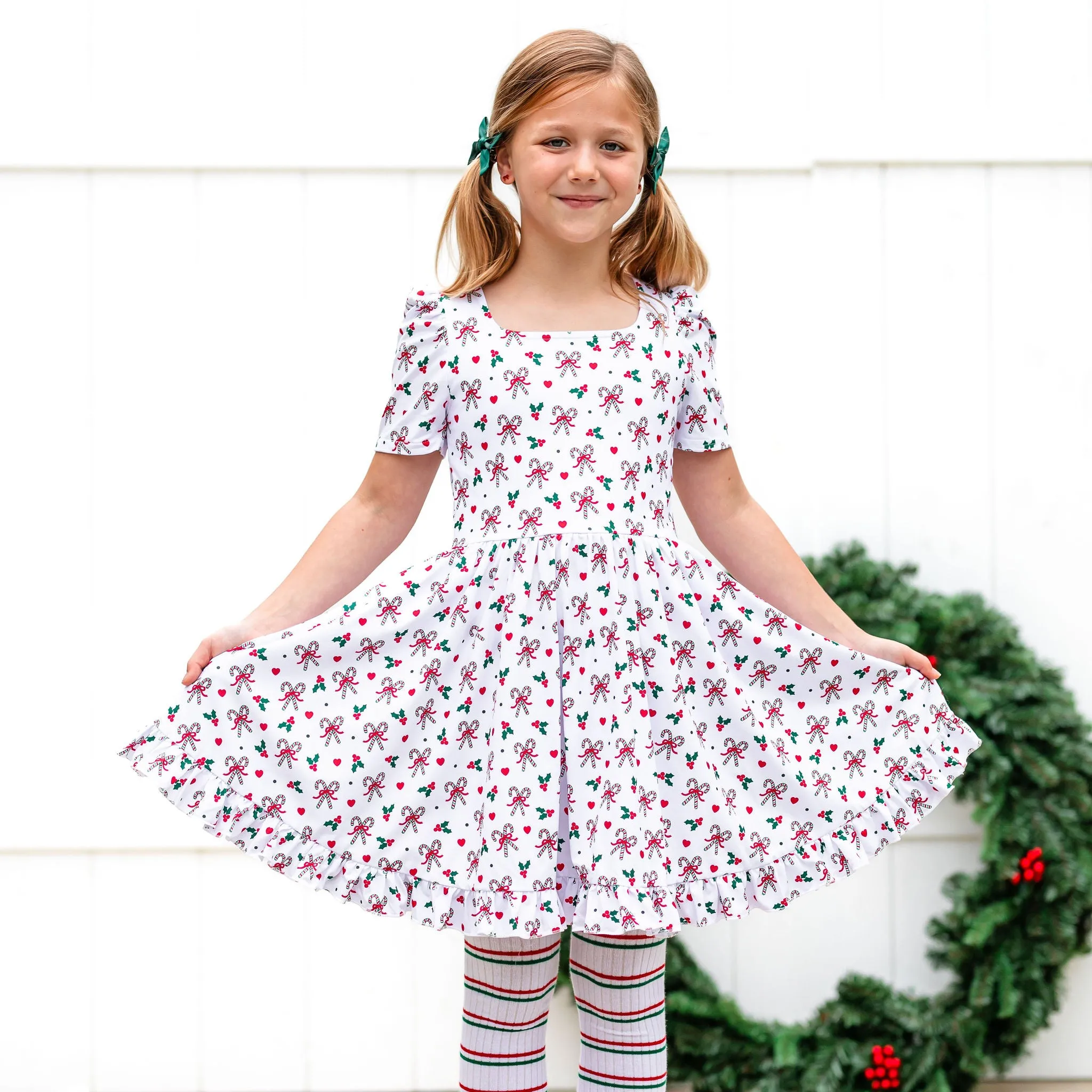 Classic Candy Cane Mod Twirl Dress