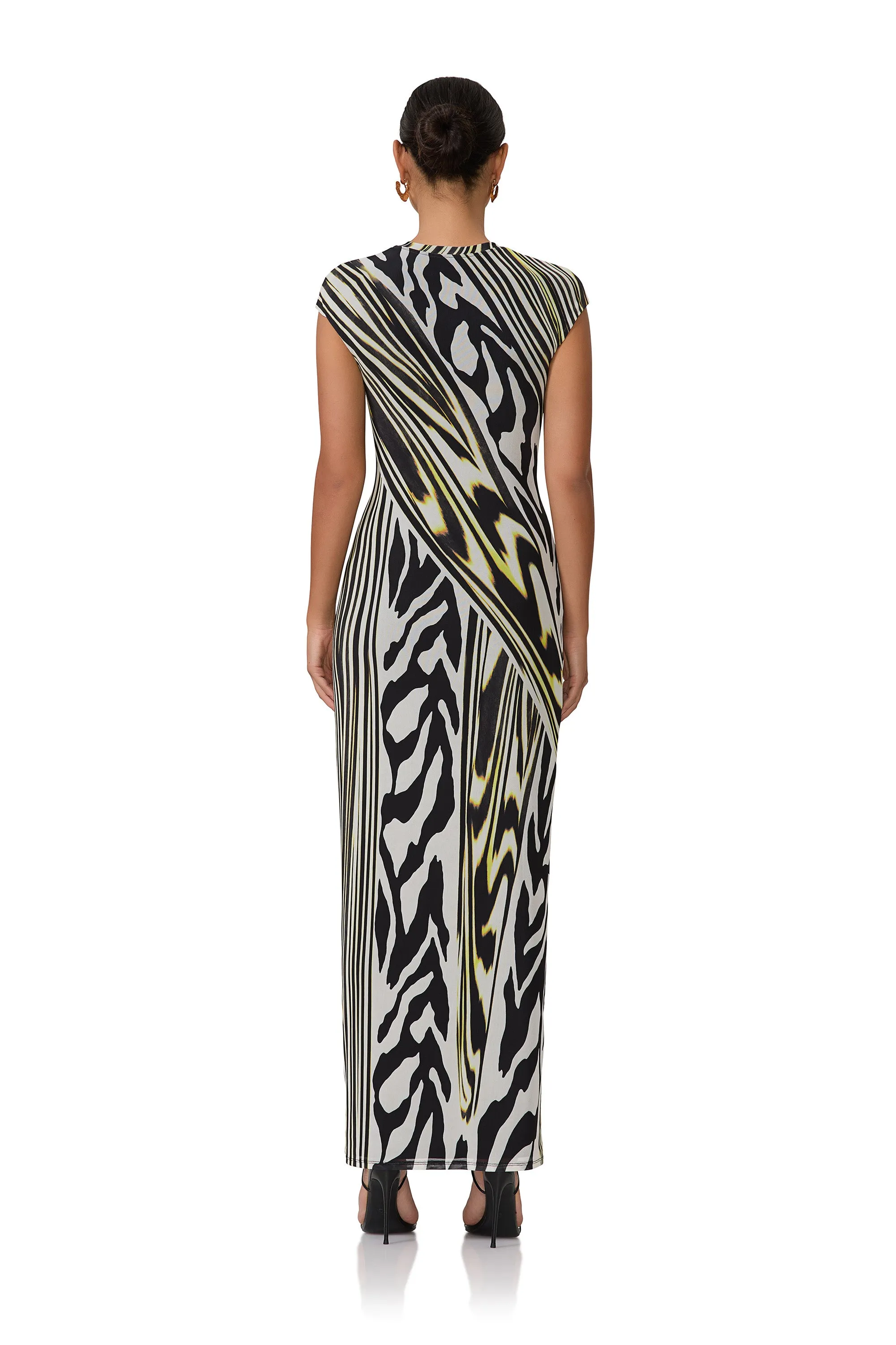 Cody Maxi Dress - Zebra Lime