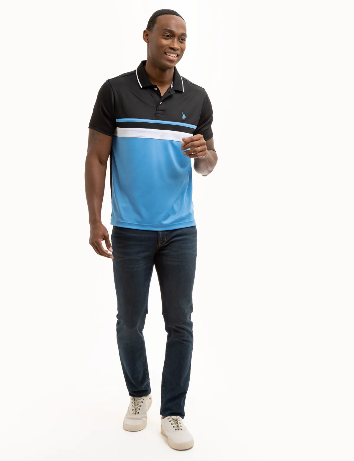 COLORBLOCK JERSEY PERFORMANCE POLO SHIRT