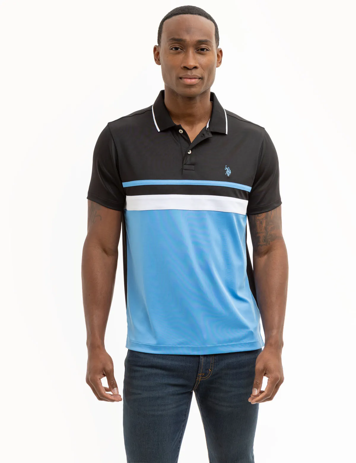 COLORBLOCK JERSEY PERFORMANCE POLO SHIRT