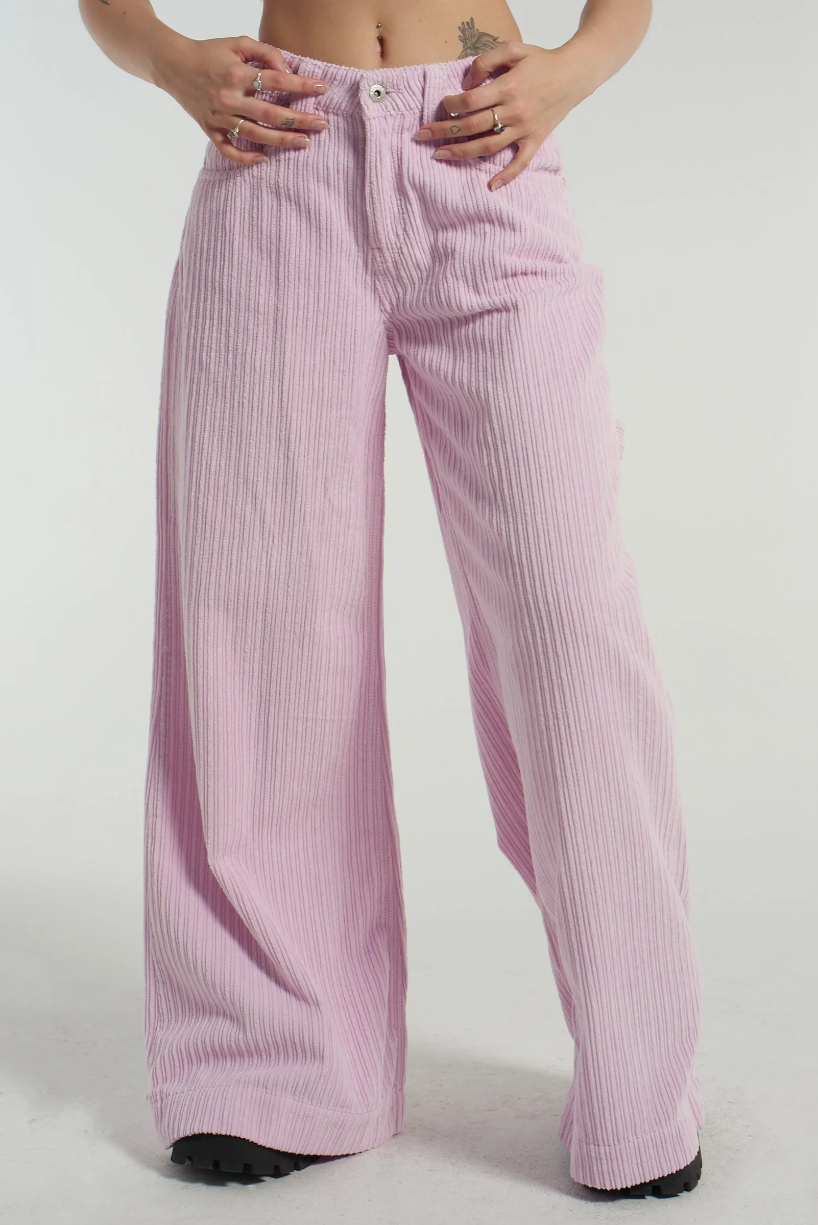 Cord Sweeper Jean - Pink