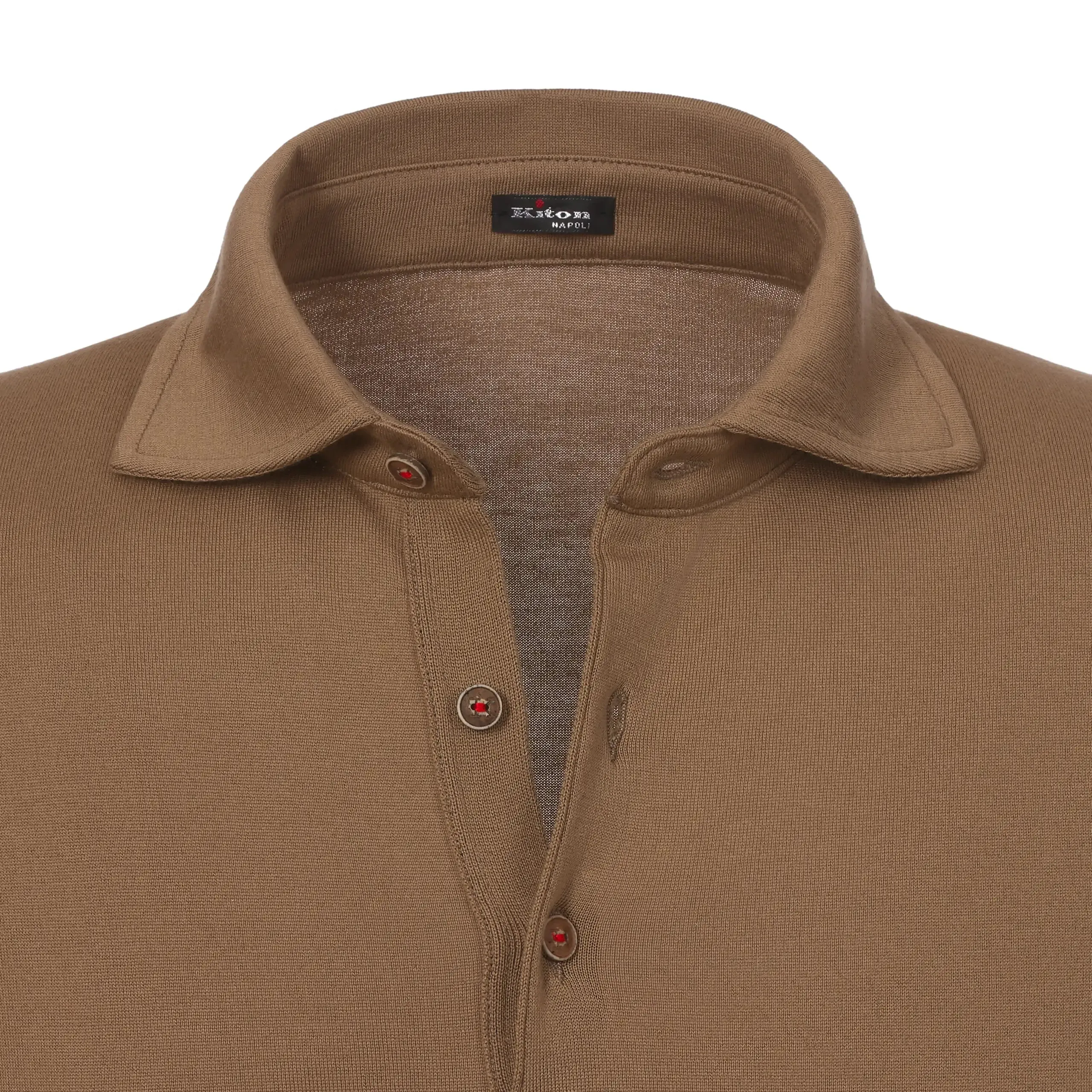 Cotton Polo Shirt in Coffee