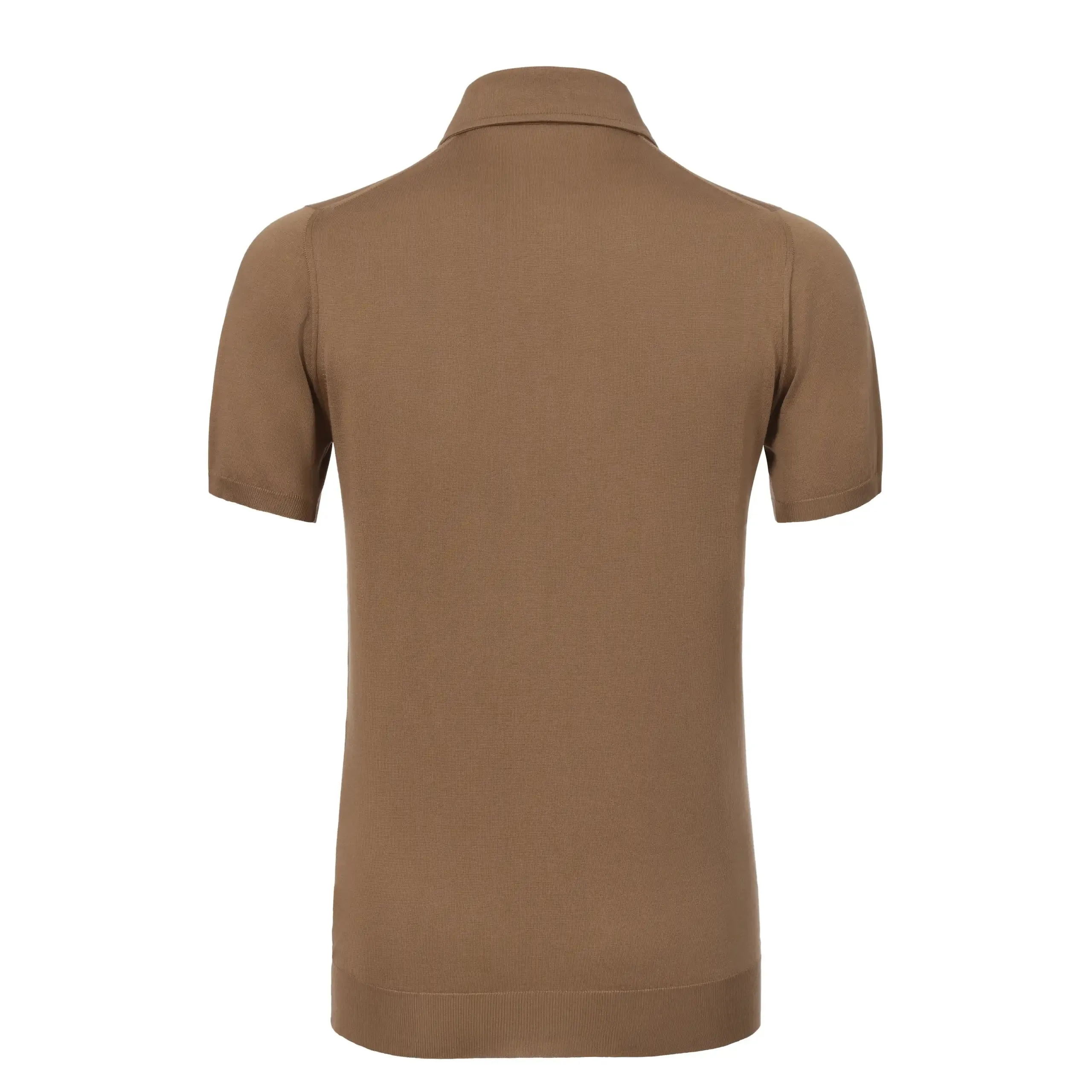 Cotton Polo Shirt in Coffee