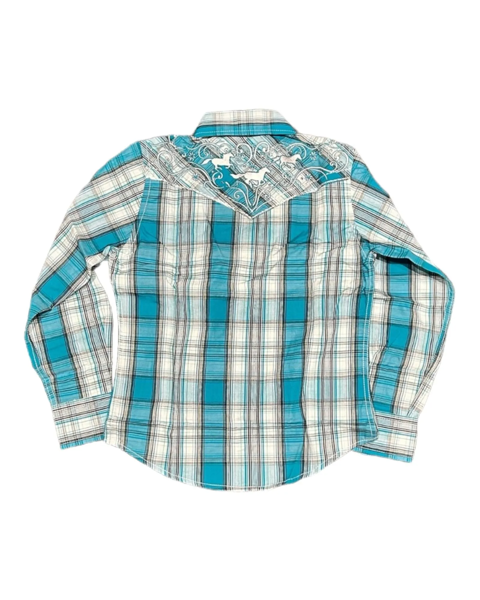 Cowboy Hardware Girls Dutton Plaid in Blue Shirt 425574-190-K