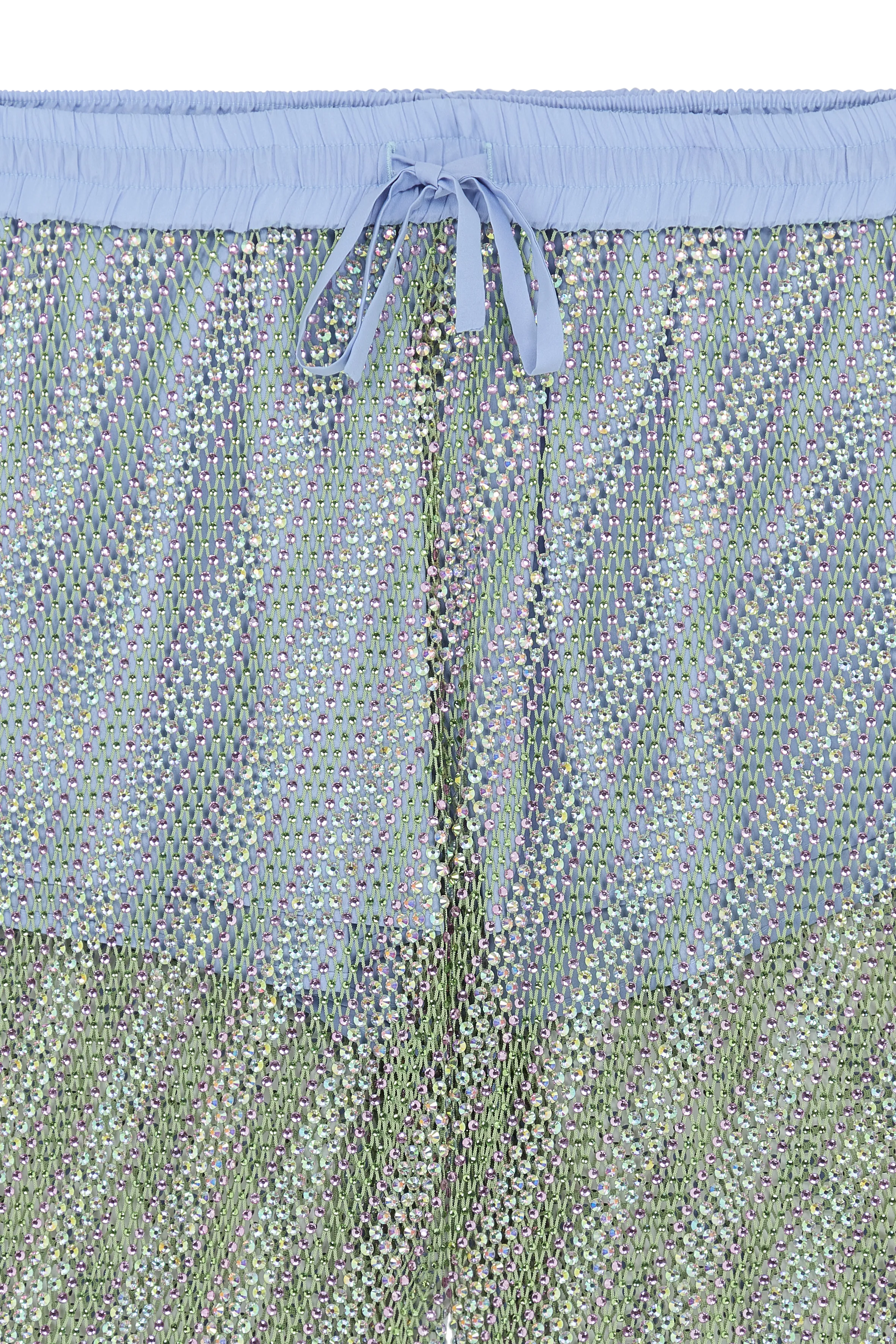 Crystal Mesh Straight Leg Trousers